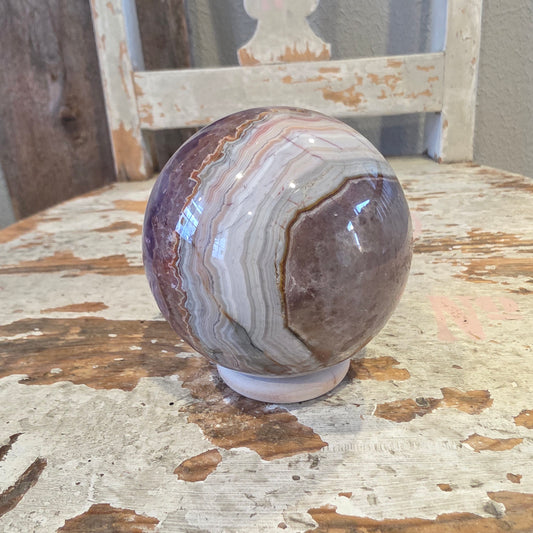 Ametisti/akaatti pallo