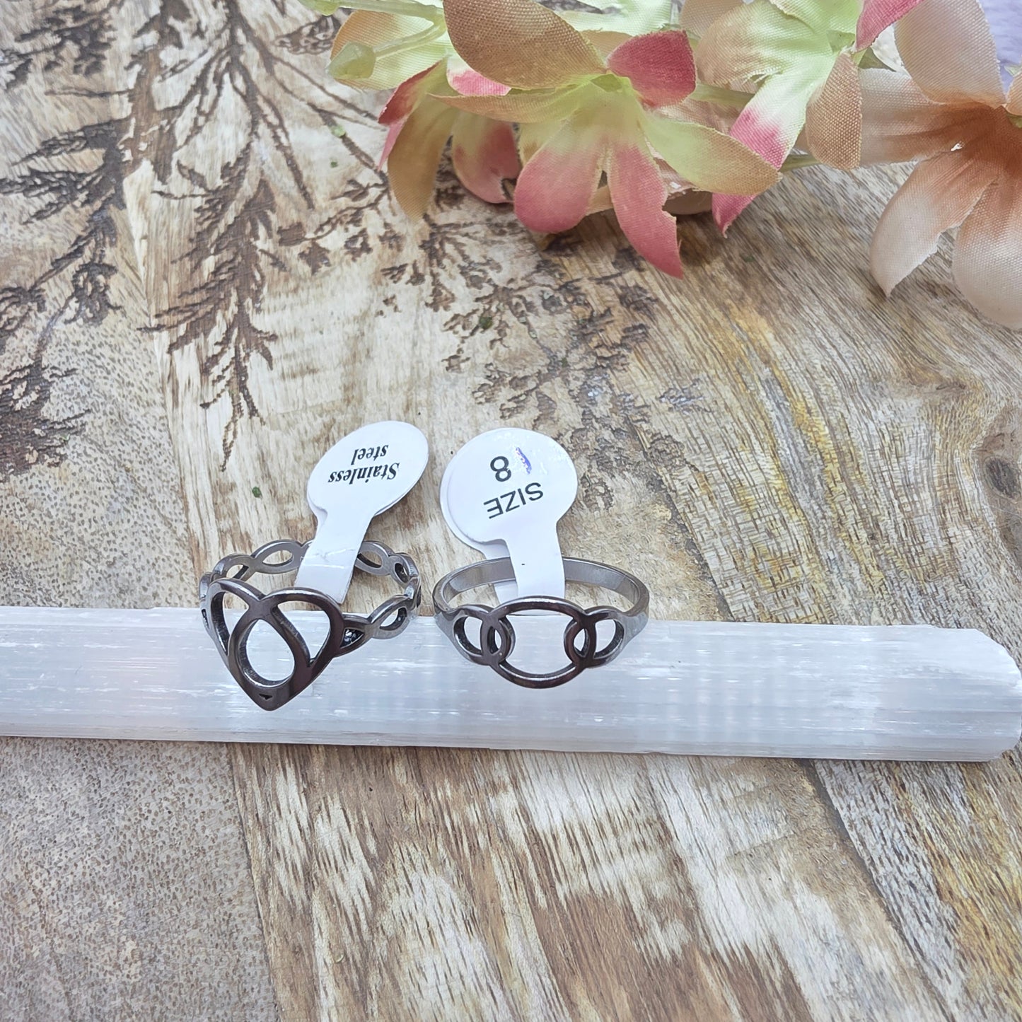 Teräs-sormus 18mm, 2kpl setti