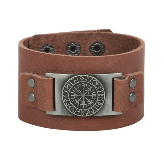 Viikinkikompassi nahkaranneke