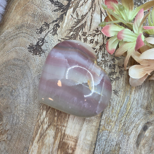 Red bandet-kalsiitti sydän