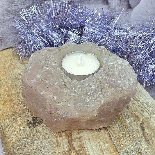 Kynttiläteline -ruusukvartsi-