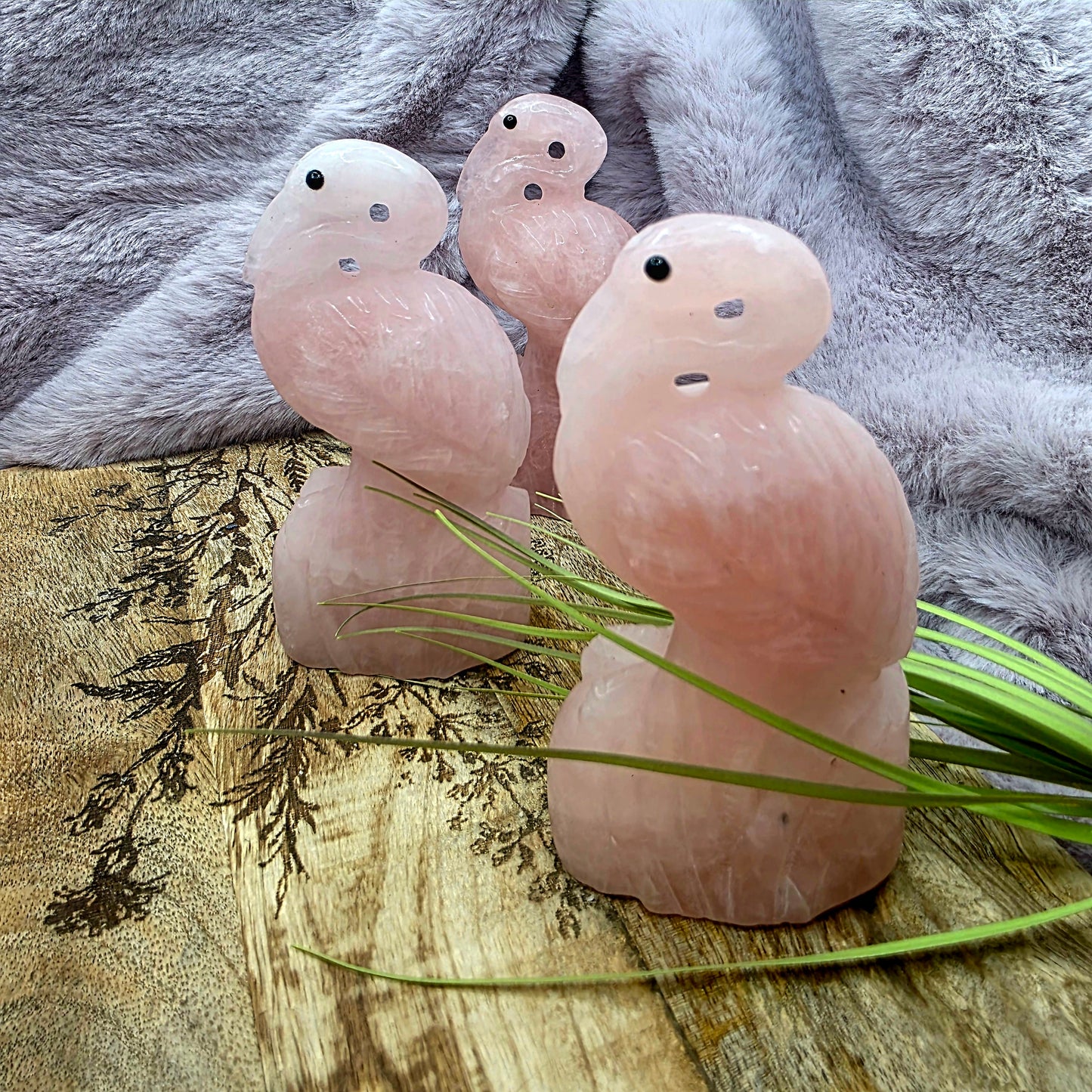 Ruusukvartsi flamingo