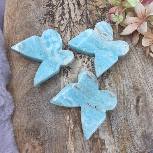 3D perhonen -caribbean blue-kalsiitti-