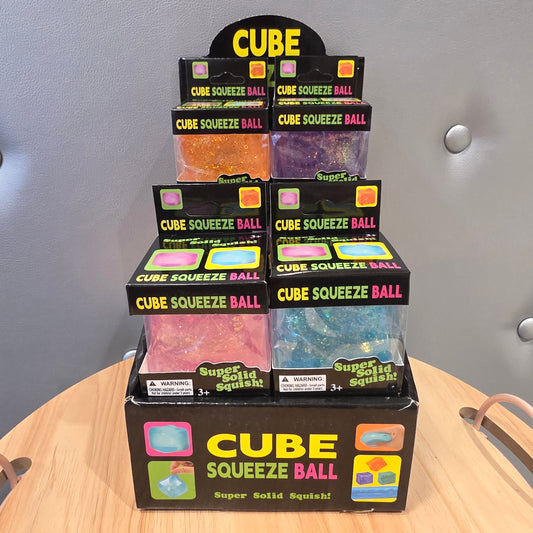 Cube squeeze ball