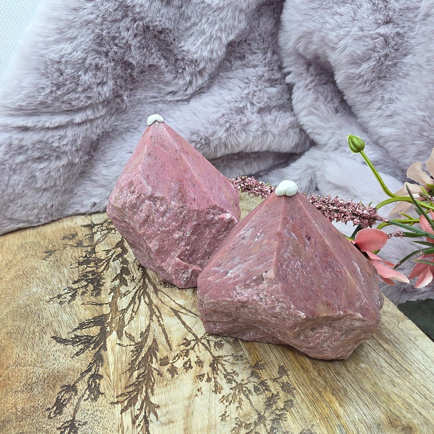 Pinkki jaspis kärki -kaksi kokoa-