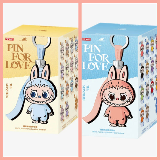 Labubu Pin for Love Series Vinyl Plush Pendant (A-M) & (N-Z)