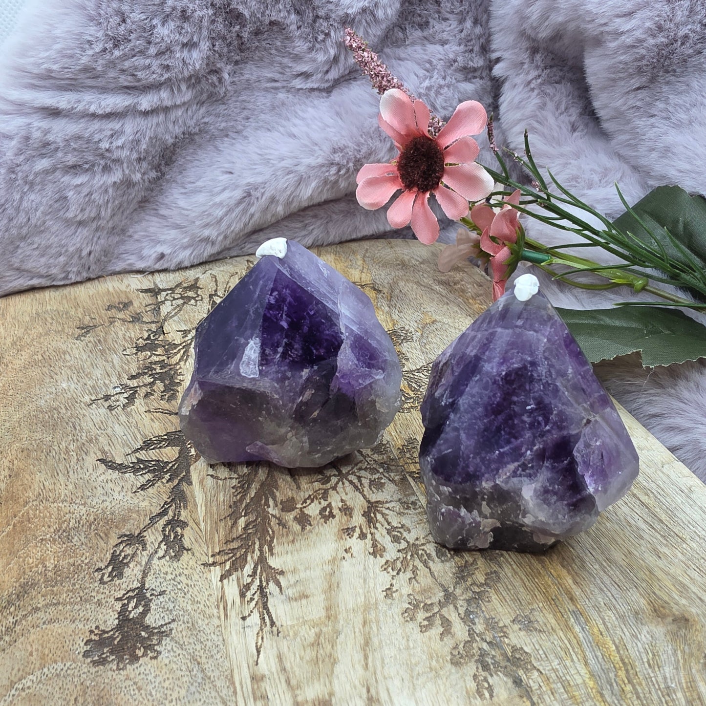 Chevron-ametisti kärki -kaksi kokoa-