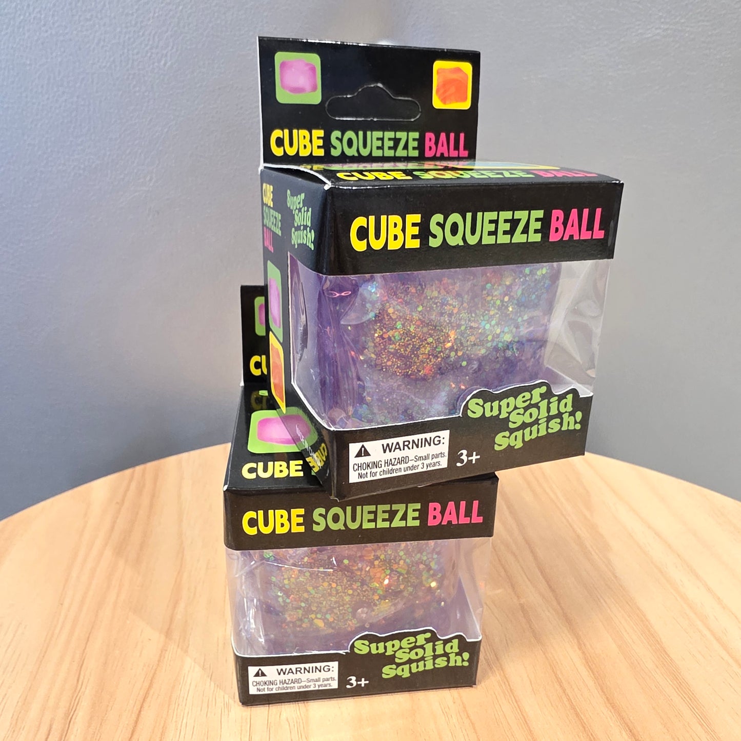Cube squeeze ball