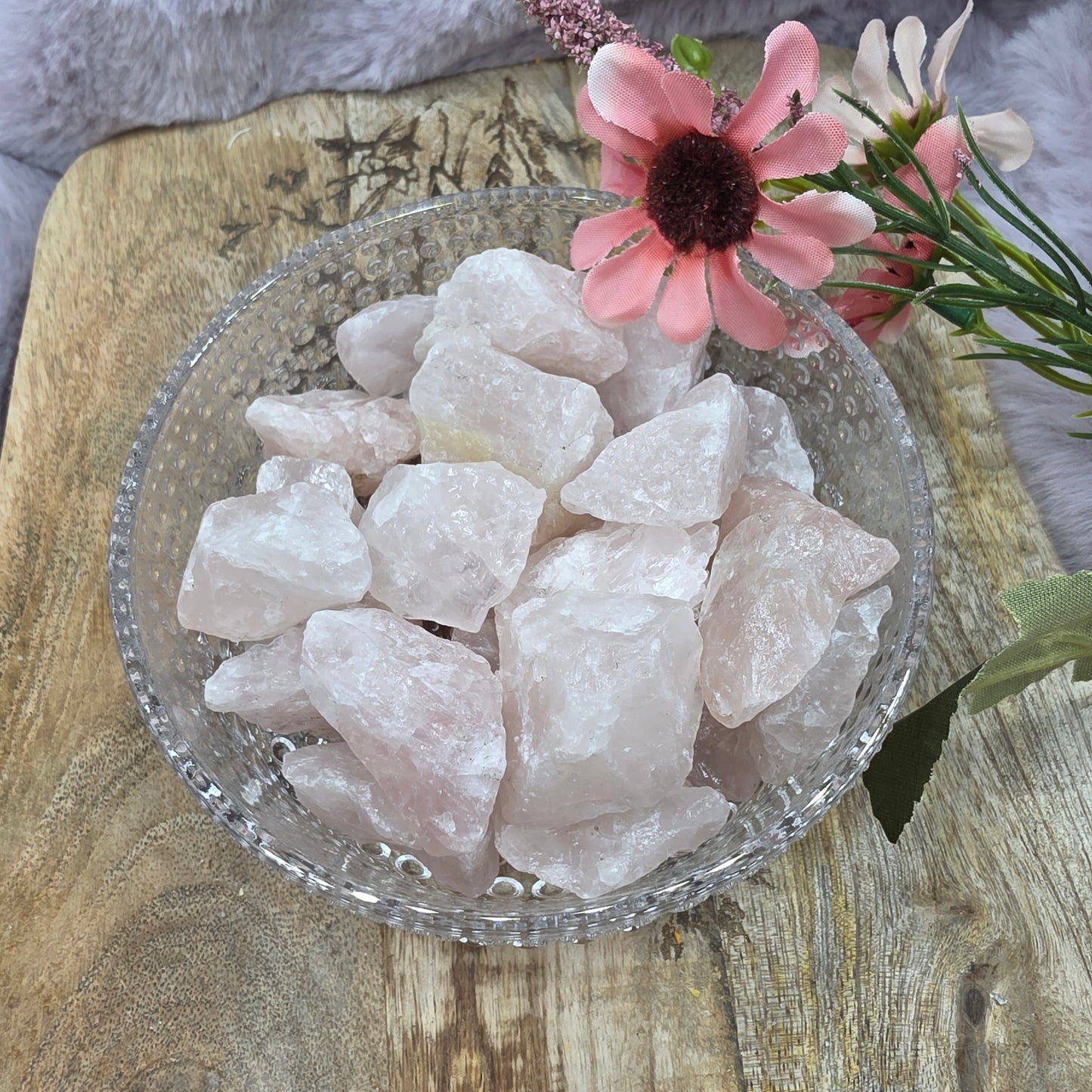 Ruusukvartsi raakapala -pieni-